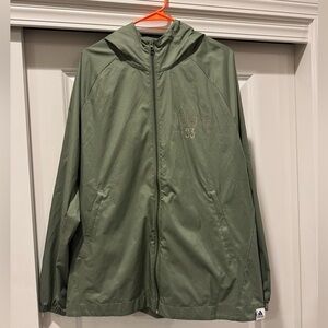Adidas medium jacket. Green, only used a couple times and been hung up since.